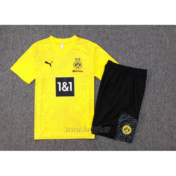 Chandal del Borussia Dortmund Manga Corta 2023-2024 Amarillo - Pantalon Corto